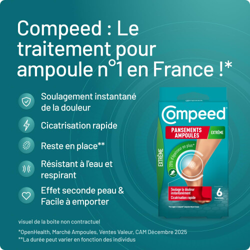 Compeed Compeed Blister Plasters Extreme 6 Pack - Hydrocolloid Foot Treatment - Heal Fast 2