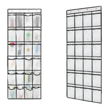 Schoenorganizer - INSFITY - Ophangbare organizer van non-woven stof voor aan de deur - 24 vakken - Geel