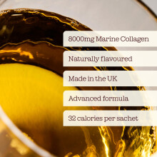 Marine Liquid Collagen 8000mg with Hyaluronic Acid, Keratin, & Vitamin C | 14 x 8000mg Hydrolysed Collagen Peptides Sachets | High Absorption Collage