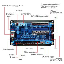 Carte de Contrôle GRBL 3 Axes pour Graveur CNC DIY, Contrôleur pour Graveur Laser avec Contrôle Hors Ligne USB