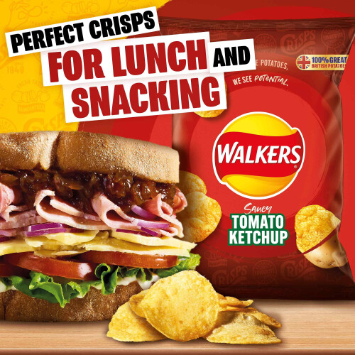 Walkers Walkers Tomato Ketchup Crisps 32 x 32.5g 1