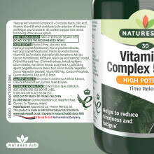 Natures Aid Vitamin B Complex 50 + C - High Strength B Vitamins with Vitamin C -