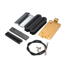 Pickup DIY Kits 4.5MM Rounded Corner Rail Blade Humbucker Pickup Kits-Ceramic Lastic Bobbin 4C Cable N-10K