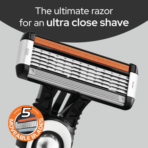 BIC BIC Flex5 Razors - 5 Moveable Nano-tech Blades Plus a Precision Blade for Men - 1
