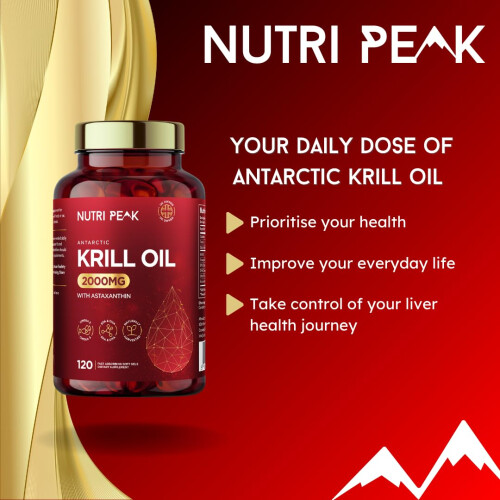 Max Strength Antarctic Krill Oil Softgels | 2000MG | 120 Capsules | 2