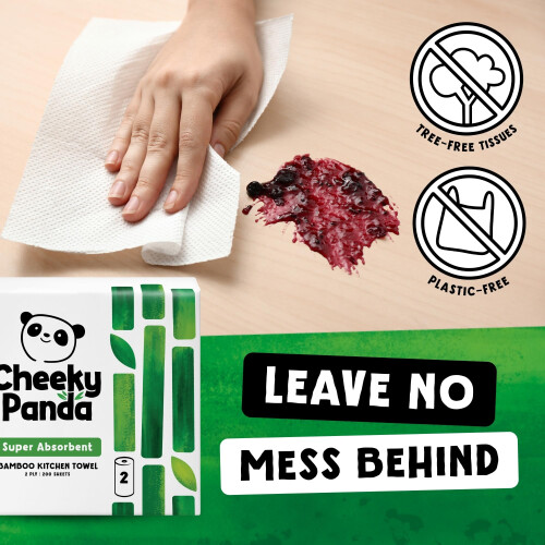 The Cheeky Panda The Cheeky Panda Bamboo Kitchen Roll | 10 Kitchen Rolls - 1000 Super Strong Shee 2