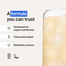 Huel Daily A-Z Vitamins Energy Drink, 12 x 330ml Cans, Blue Raspberry Sparkling Multivitamin Energy Drink, Fizzy Drinks Made with Real Fruit, Rich in