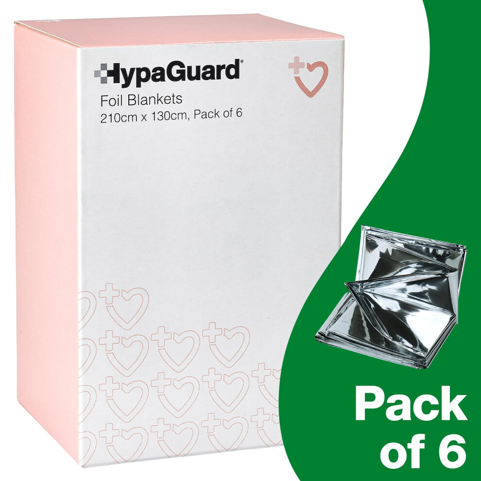 Safety First Aid Group Hypaguard Foil Survival Blanket (Pack Of 6)