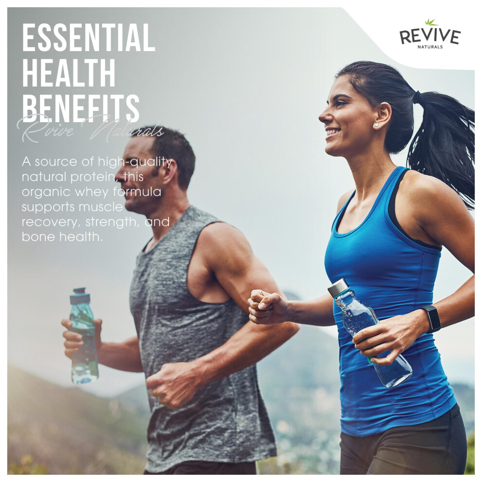 Revive Naturals Organic Whey Protein Powder 400G Â Grass Fed Unflavoured Organic Protein Powderâ Resealable And Recyclable Pouch By