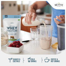 Organic Whey Protein Powder 400g – Grass Fed Unflavoured Organic Protein Powder– Resealable and Recyclable Pouch by Revive Naturals