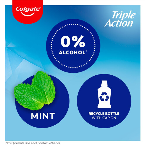 Colgate Colage Triple Action Xtra White Mouthwash 500ml 2