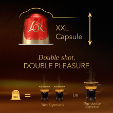 L’OR BARISTA Double Splendente XXL Aluminium Coffee Capsules 5 X 10 Po