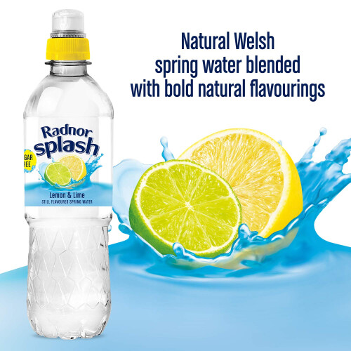 Radnor Splash Lemon and Lime Flavoured Water 12x500ml 1