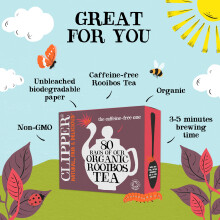 Clipper Organic Redbush Tea 80 Pure Caffeine Free Rooibos Tea for Hom