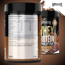 Warrior Whey Protein Powder + Creatine 500g, 20 Servings – High Protein Shake Supplement for Muscle Growth, Recovery & Weight Loss – Low Sugar, Lo