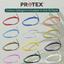 PR0TEX 15 Pack, Insect Repellent Bracelet, Adjustable Leather Deet-Free Wrist Bands, Effective Protection, Insect Mosquito Repeller Bands for Adults