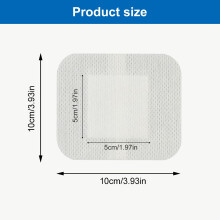 Adhesive Wound Dressings, (100mm X 100mm) Sterile Dressings for Wounds Cuts Grazes Diabetic Leg Ulcers Venous Leg Ulcers Pressure Sores