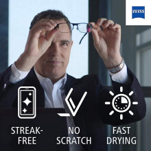 ZEISS Lens Wipes, Lens Cleaner for Glasses, Cameras & Binoculars,Individually Packed Single Use Disposable Cloths in Sachets, for Handy and Portable