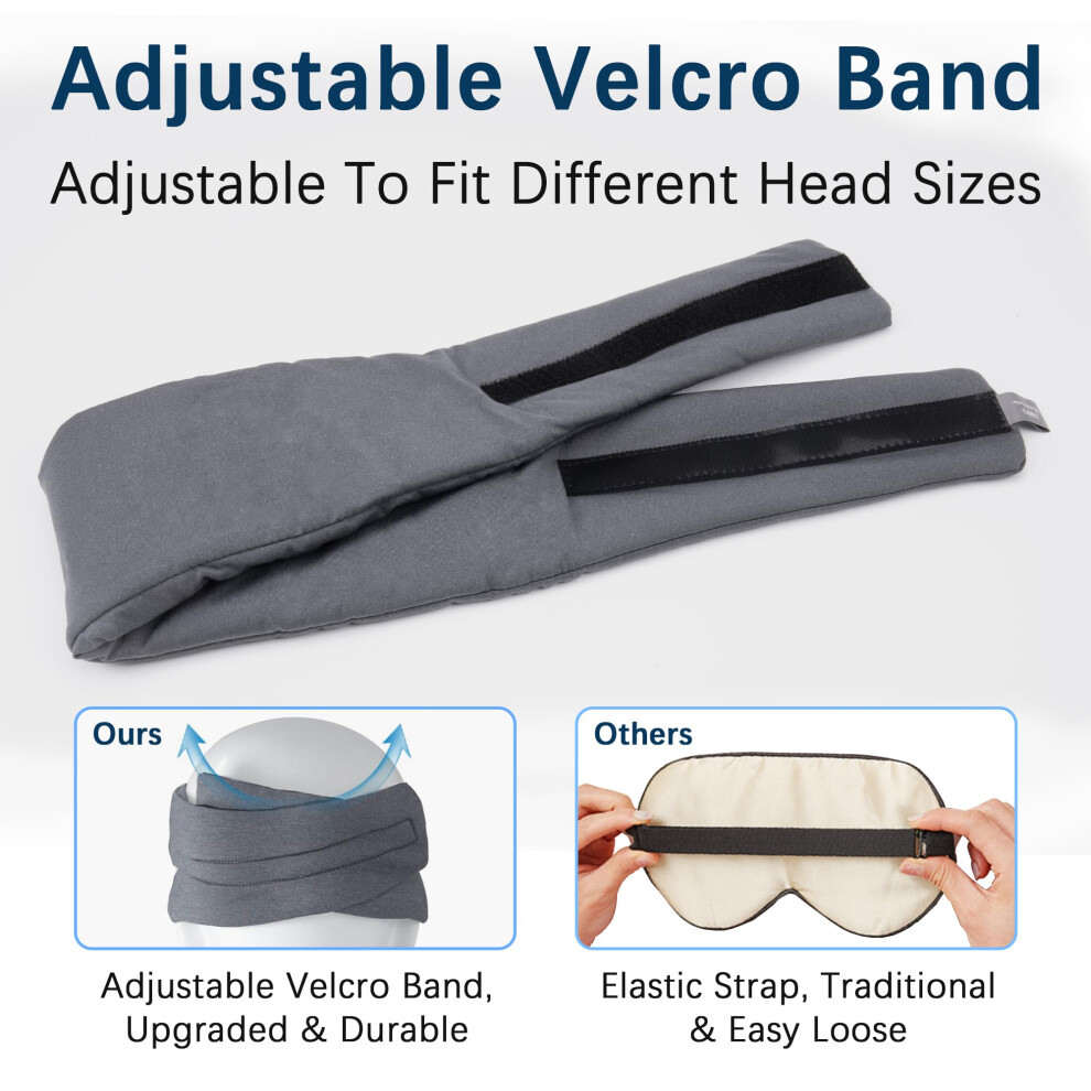 Sysrion Light Sleep Mask - Ultra Soft Comfortable Sleeping Mask For Home Sleep Travel Shift Work, Nose Pad Designed Blocking Eye Blinder, Fully Adjus