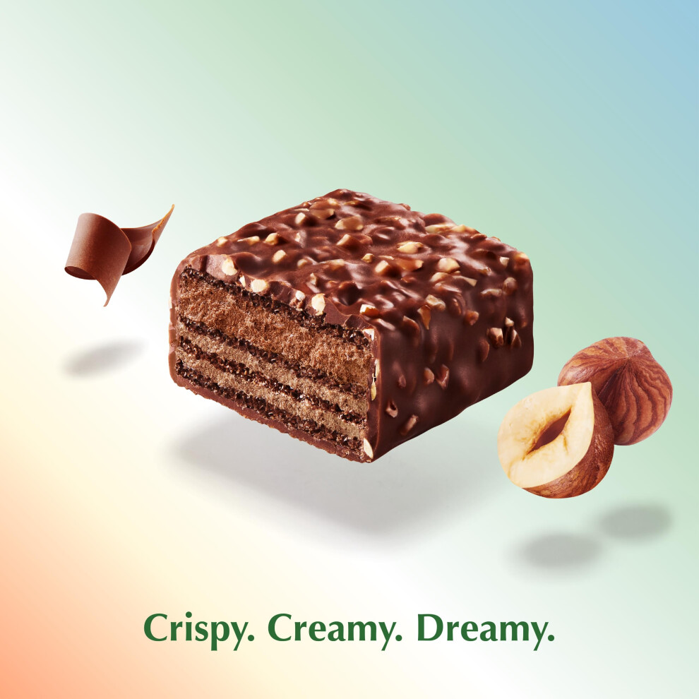 Lindt Choco Wafer Milk Chocolate Hazelnut Box 135G Contains 9 Milk