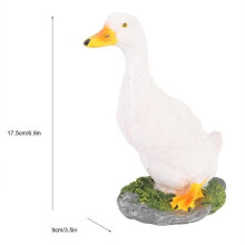Alomejor dierenornament, simulatie van een witte eend, landschapssculptuur, binnenplaats tuindecoratie