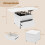 Costway Mobile Lift Top Coffee Table Folding Center Table Extendable Dining Table 3