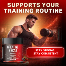 Creatine Monohydrate Gummies 5000mg with 1000mg BCAAs | 45 Days Supply | Naturally Sweetened | No Artifical Sugars | Premium Vegan Gummies | Mixed Be