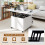 Costway Mobile Lift Top Coffee Table Folding Center Table Extendable Dining Table 6