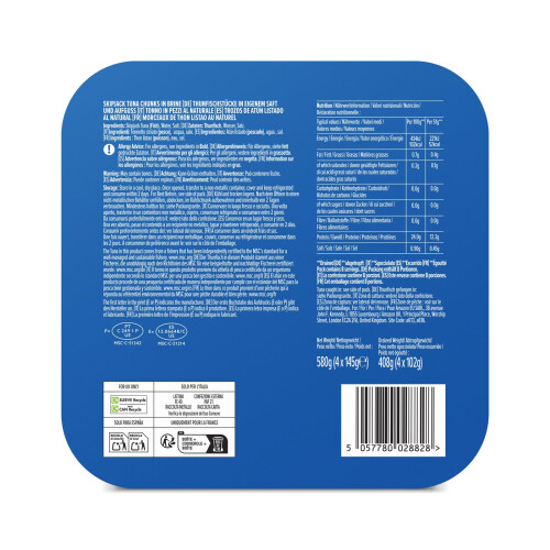 by Amazon MSC Skipjack Tuna Chunks in Brine, 4x145g 1