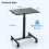 Costway Mobile Standing Desk Height Adjustable Rolling Laptop Desk Overbed Table 2