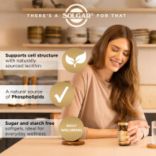 Solgar SOYA Lecithin 1360 Mg Softgels - Pack of 100 - Supports Cell
