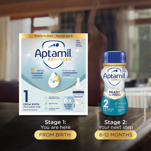 Aptamil Aptamil Advanced 1 First Baby Milk Formula Starter Pack Ready to Use L 2