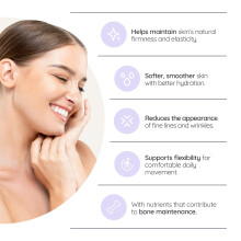 Marine Collagen & Hyaluronic Acid. 150 Caps, 75 Days. PEPTAN Collagen Supplements with Magnesium, Vitamin C for Skin Care, Hair & Joints for Anti Agi