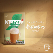 NESCAFÉ Irish Latte Instant Coffee 7 Sachets 100percent Responsibly So