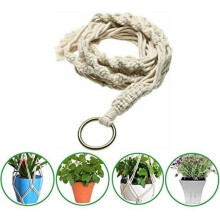 2 stuks macramé plantenhangers - hangende bloempothouder - decoratie voor binnen en buiten in de tuin