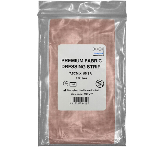 Steroplast Steroplast Large Length 5m Adhesive First Aid Fabric Plaster Dressing Strip, 7.5cm Width - Single Pack 1