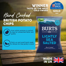 Burts Lightly Sea Salted Hand Cooked Chips 20 x 40 g Multipack Crisps