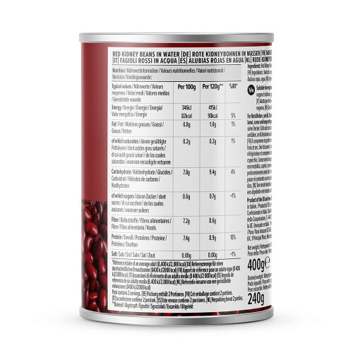 by Amazon Red Kidney Beans, 400g, Pack of 12 2