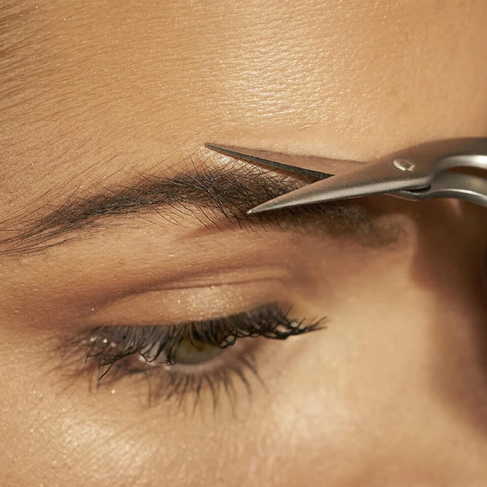 Wqedvn Eyebrow Scissors, Shaping Scissors, For Trimming Eyebrows, Nose, Mustache, Eyelashes, Ear Hairs, Nails And Cuticles(Silver)