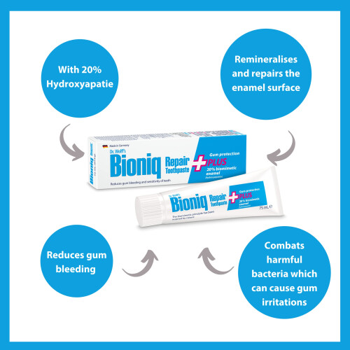 Dr. Wolff's Bioniq Repair Plus Toothpaste | Fluoride Free with 1