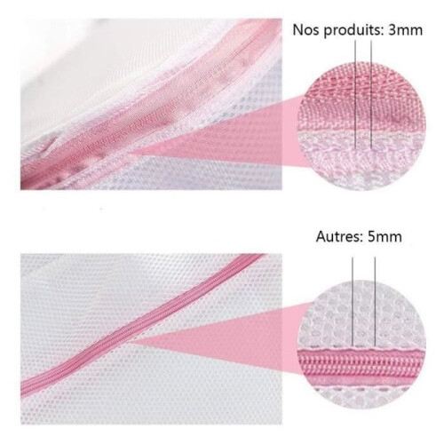 [Set van 6] Wasnet - Roze waszak met ritssluiting - Super-seal 2