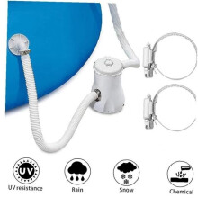 Vervangende zwembadslang - Intex - 32 mm - 1,5 m - 4 klemmen - Lekvrij