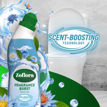 Zoflora Fragrance Burst Toilet Cleaner Gel Blue Lotus Waterlily Odour