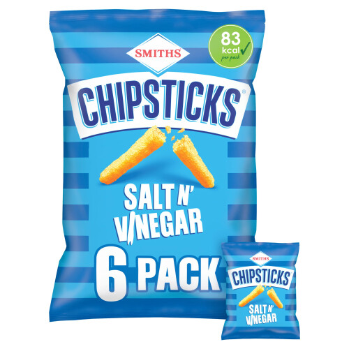 Chipsticks Salt & Vinegar Multipack Crisps 6 x 17g 2
