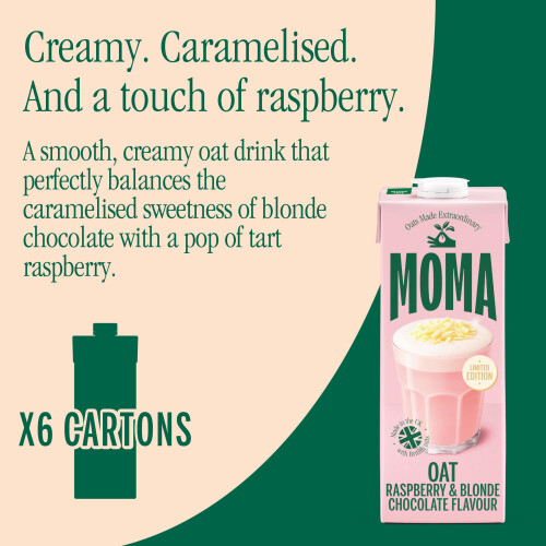 MOMA - Raspberry & Blonde Chocolate Flavoured Oat Drink - LIMITED 2