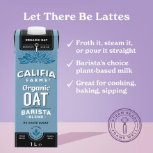 Califia Farms Organic Oat Barista Blend Lactose Free Dairy Free No Ad