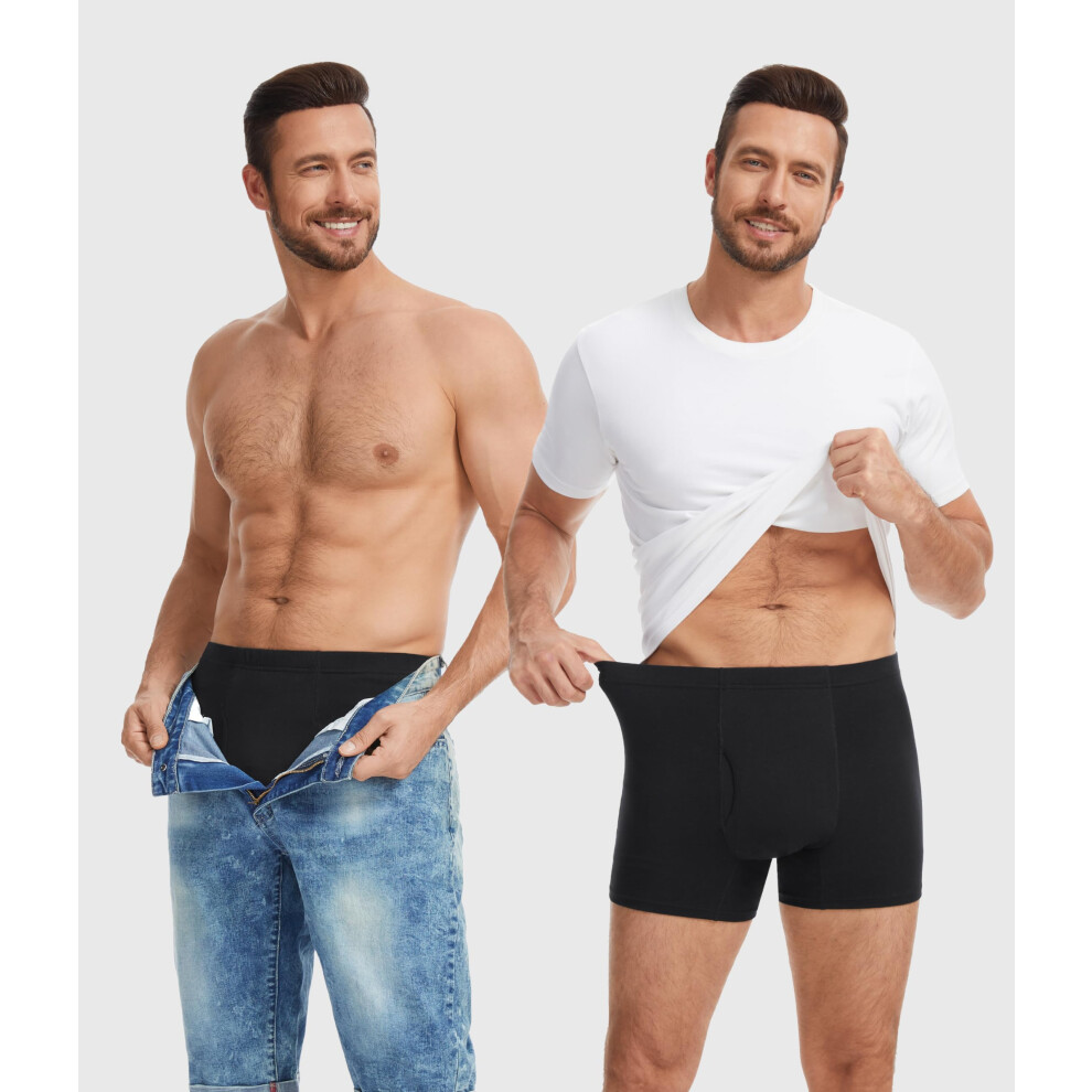 Beeniubee Incontinence Pants For Men,Cotton Incontinence Boxer Briefs,65Ml Absorbent Washable Reusable Underpants,Leakproof Underwear Trunks Men 3 Pa
