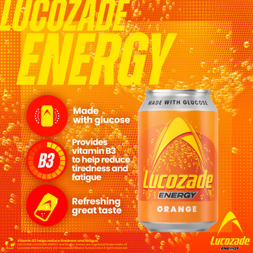 Lucozade Lucozade Energy Drink Orange 12x330ml 2