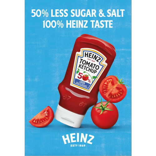 Heinz Heinz Tomato Ketchup 50% less sugar and salt, 2