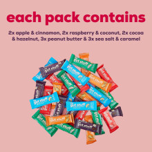 The Gut Stuff – High Fibre Fruit & Nut Bars – Mixed Flavours – 12 x 35g Bar Box – Gut Friendly Snack, Gluten Free, Vegan, Low Calorie, All Nat